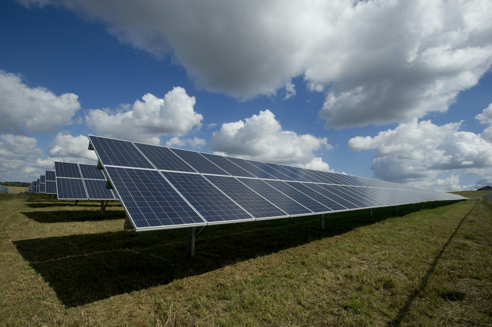 Solar panels in the sun